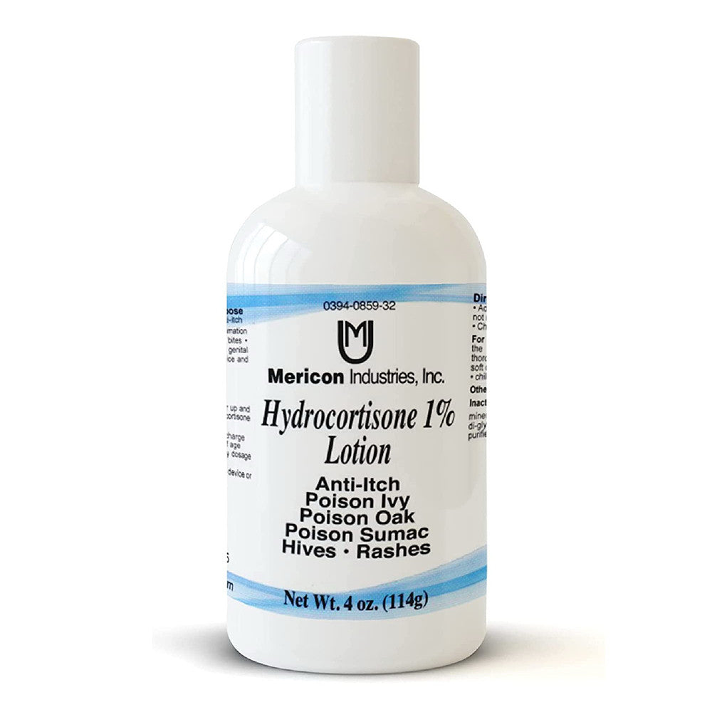 Hydrocortisone 1 % Maximum Strength Anti Itch, Poison Ivy Lotion By Mericon, 4 Oz